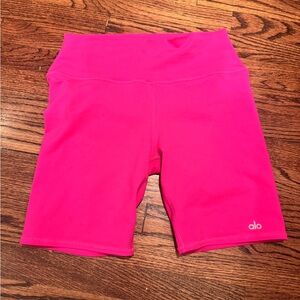 ALO Yoga Women's Bright Pink Bike Shorts